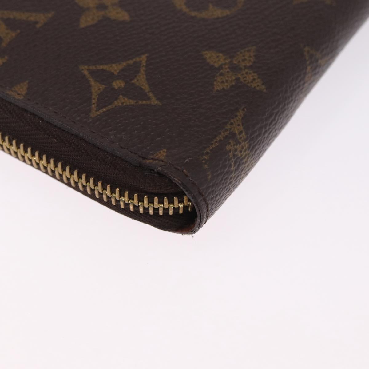 LOUIS VUITTON Monogram Zippy Wallet Long Wallet M42616 LV Auth 200001A