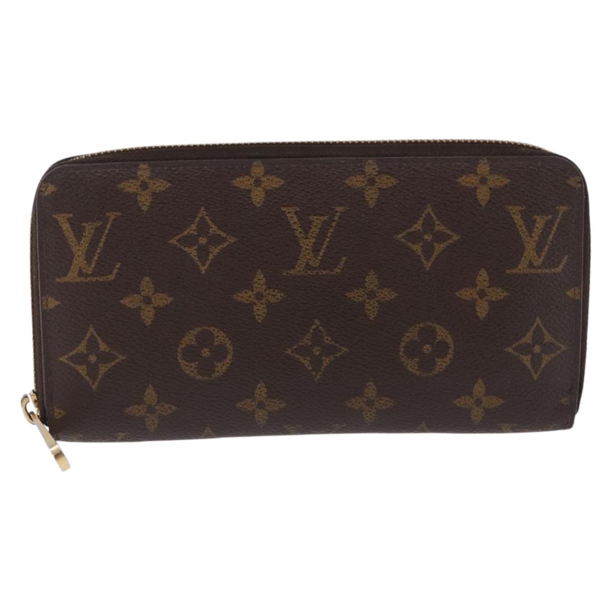 LOUIS VUITTON Monogram Zippy Wallet Long Wallet M42616 LV Auth 200001A