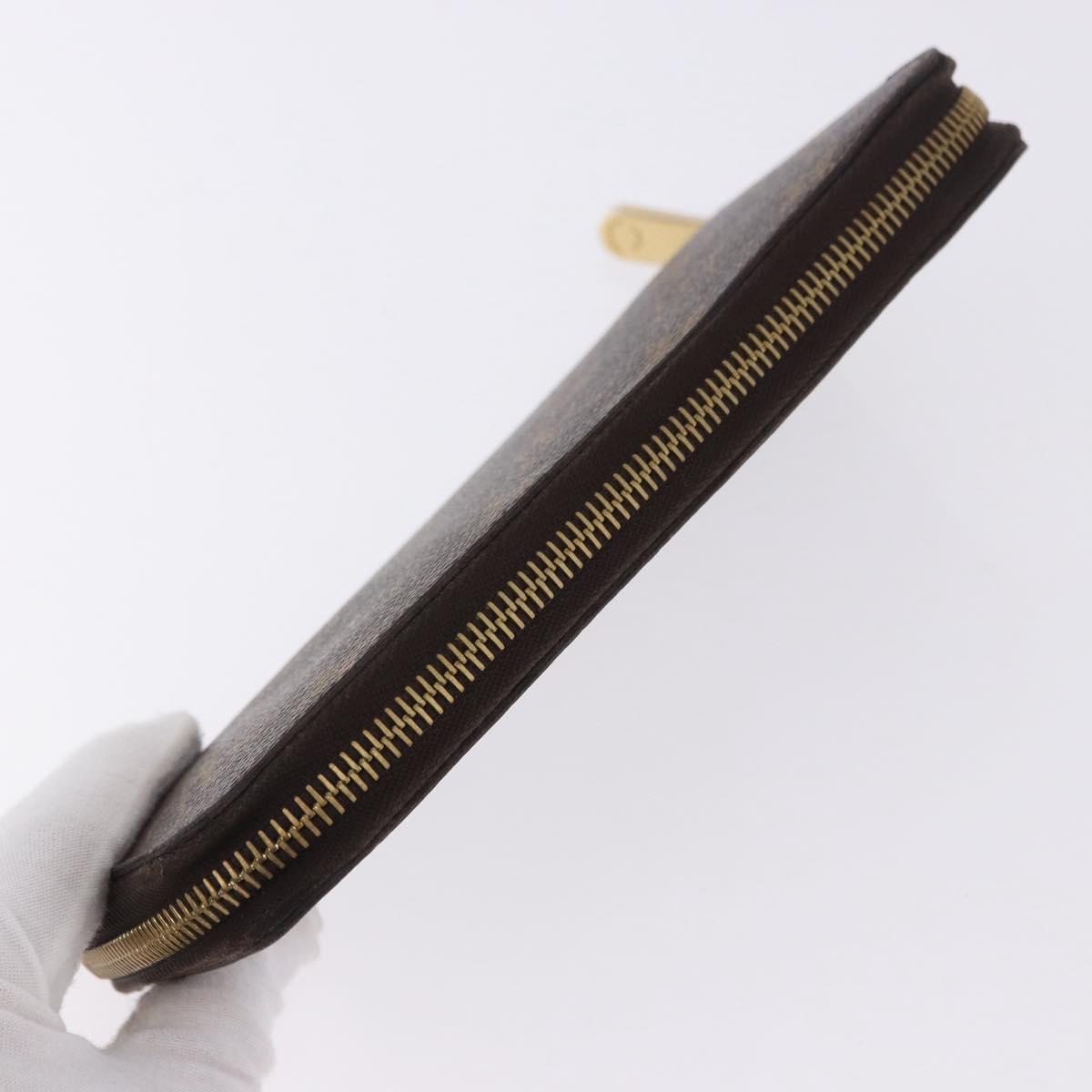 LOUIS VUITTON Monogram Zippy Wallet Long Wallet M42616 LV Auth 200001A