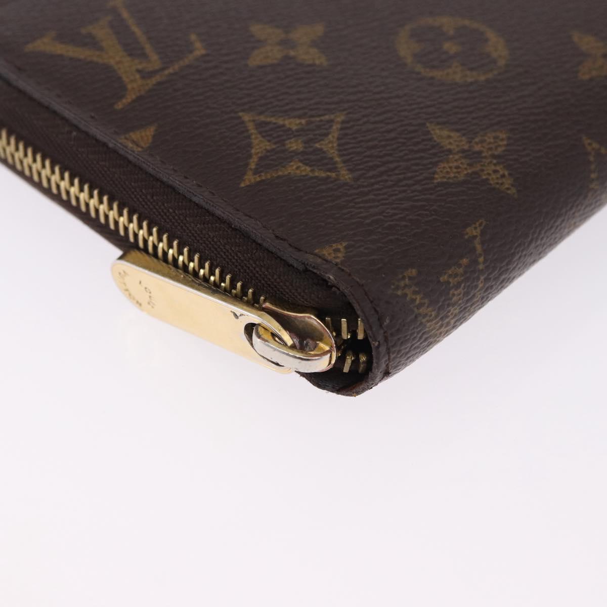 LOUIS VUITTON Monogram Zippy Wallet Long Wallet M42616 LV Auth 200001A