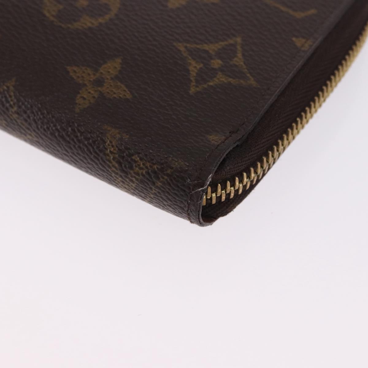 LOUIS VUITTON Monogram Zippy Wallet Long Wallet M42616 LV Auth 200001A