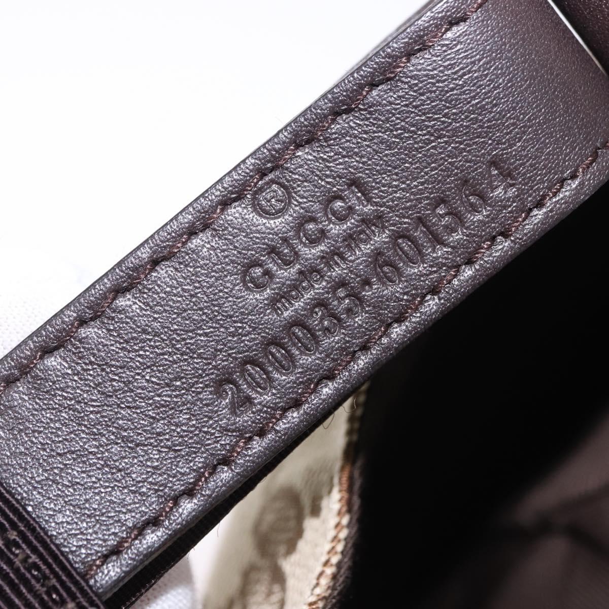 GUCCI GG Canvas Web Sherry Line Hat L Beige Auth 200008M