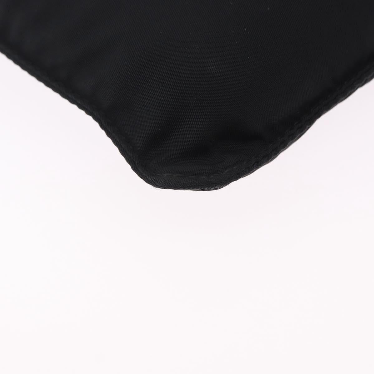 PRADA Shoulder Bag Nylon Black Silver Auth 200013A