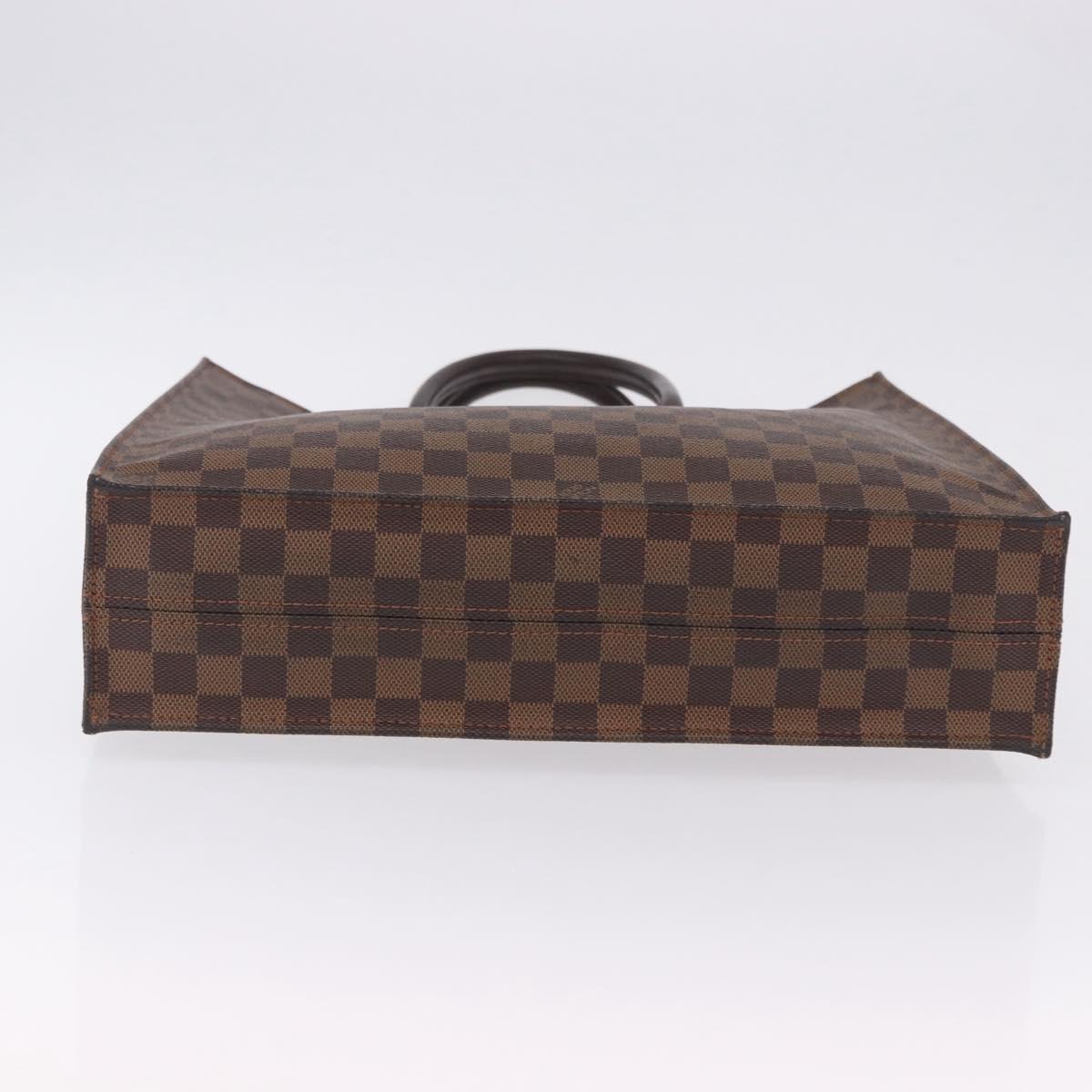 LOUIS VUITTON Damier Ebene Sac Plat Hand Bag N51140 LV Auth 200023A