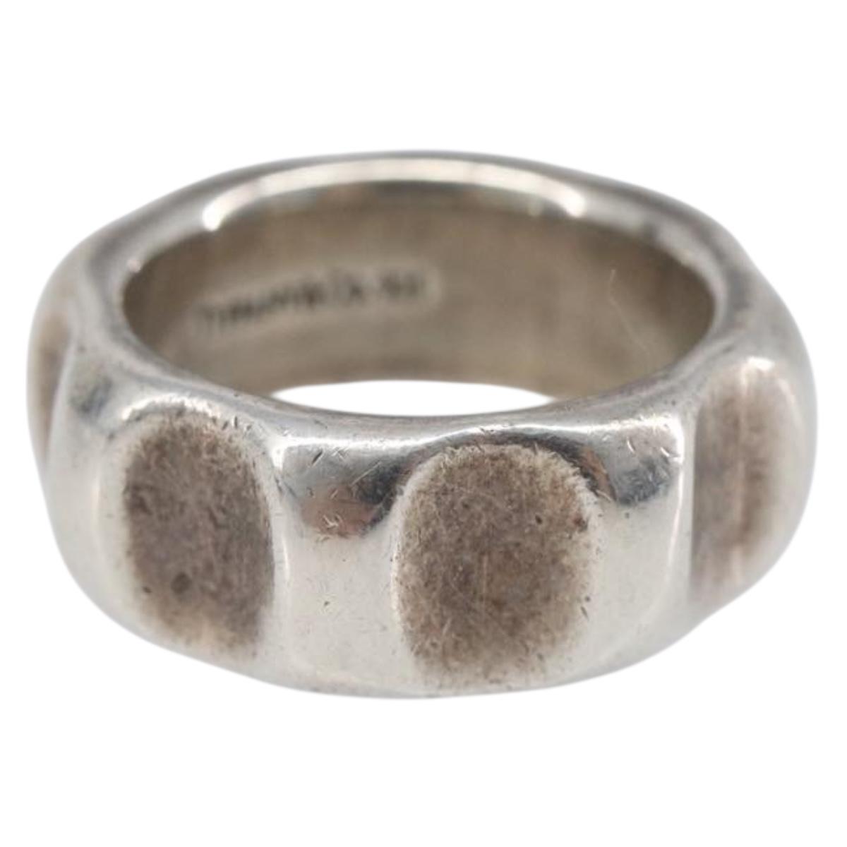 TIFFANY&Co. Paloma Picasso Collection Grooving Ring Ag925 Silver Auth 200035V