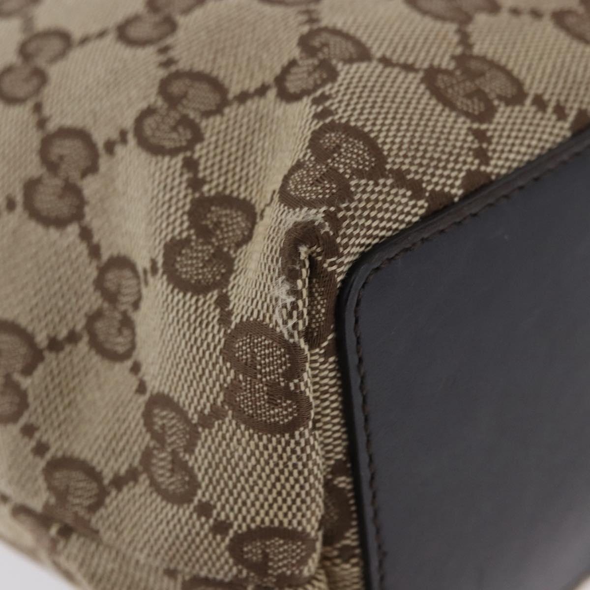 GUCCI GG Canvas Tote Bag Beige Gold 002 1099 Auth 200057