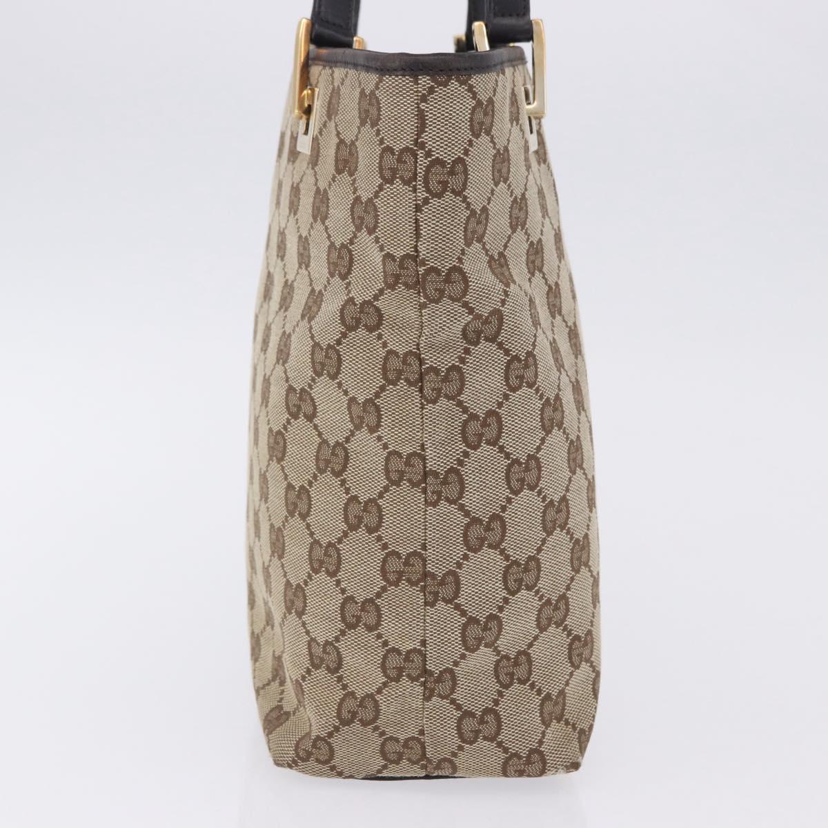 GUCCI GG Canvas Tote Bag Beige Gold 002 1099 Auth 200057