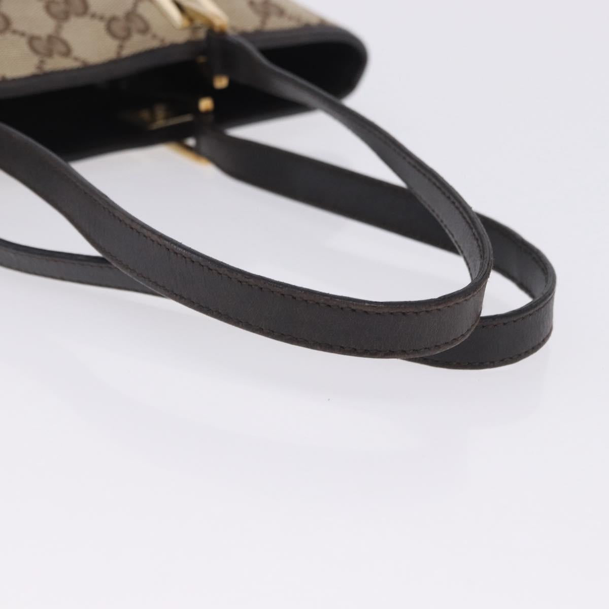 GUCCI GG Canvas Tote Bag Beige Gold 002 1099 Auth 200057