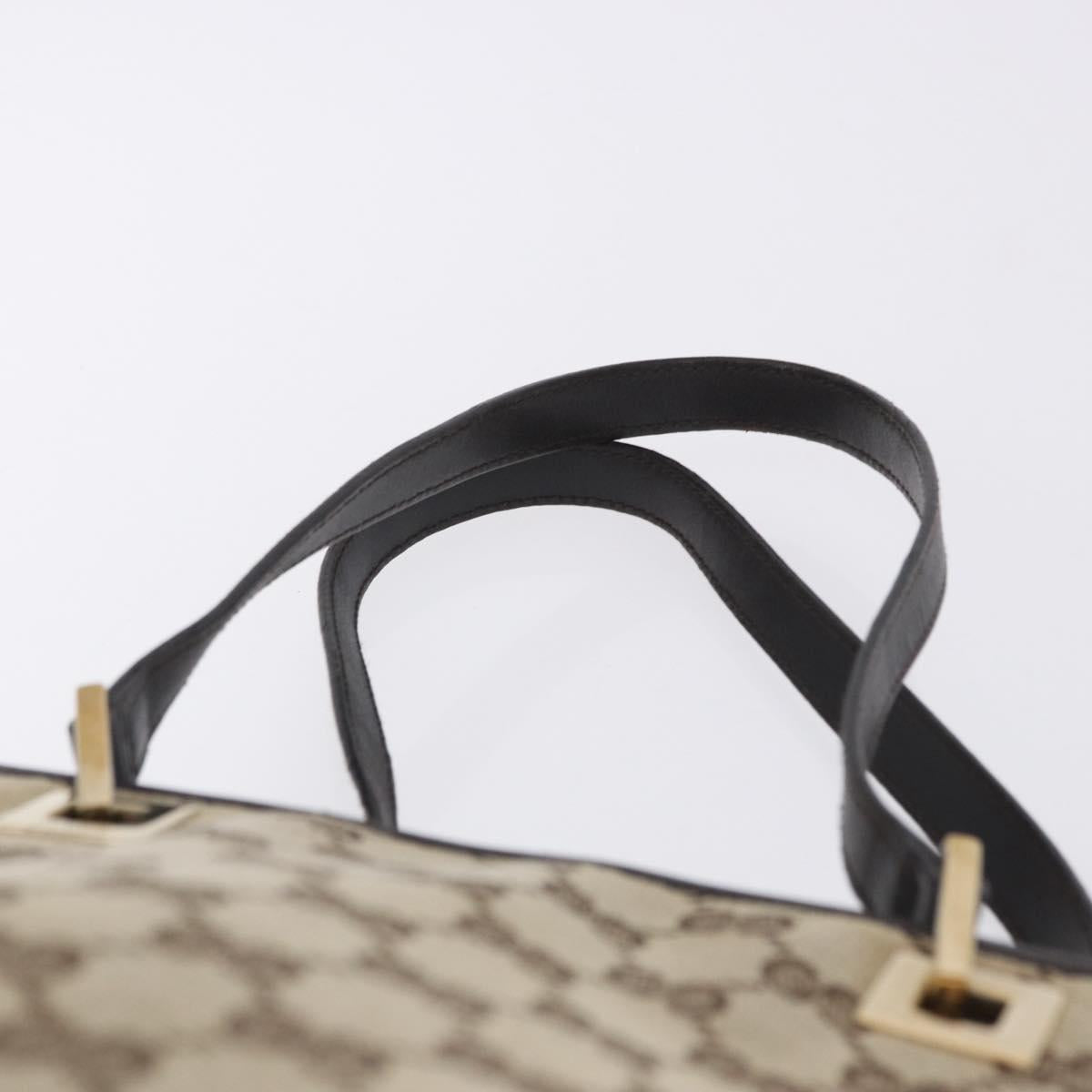 GUCCI GG Canvas Tote Bag Beige Gold 002 1099 Auth 200057