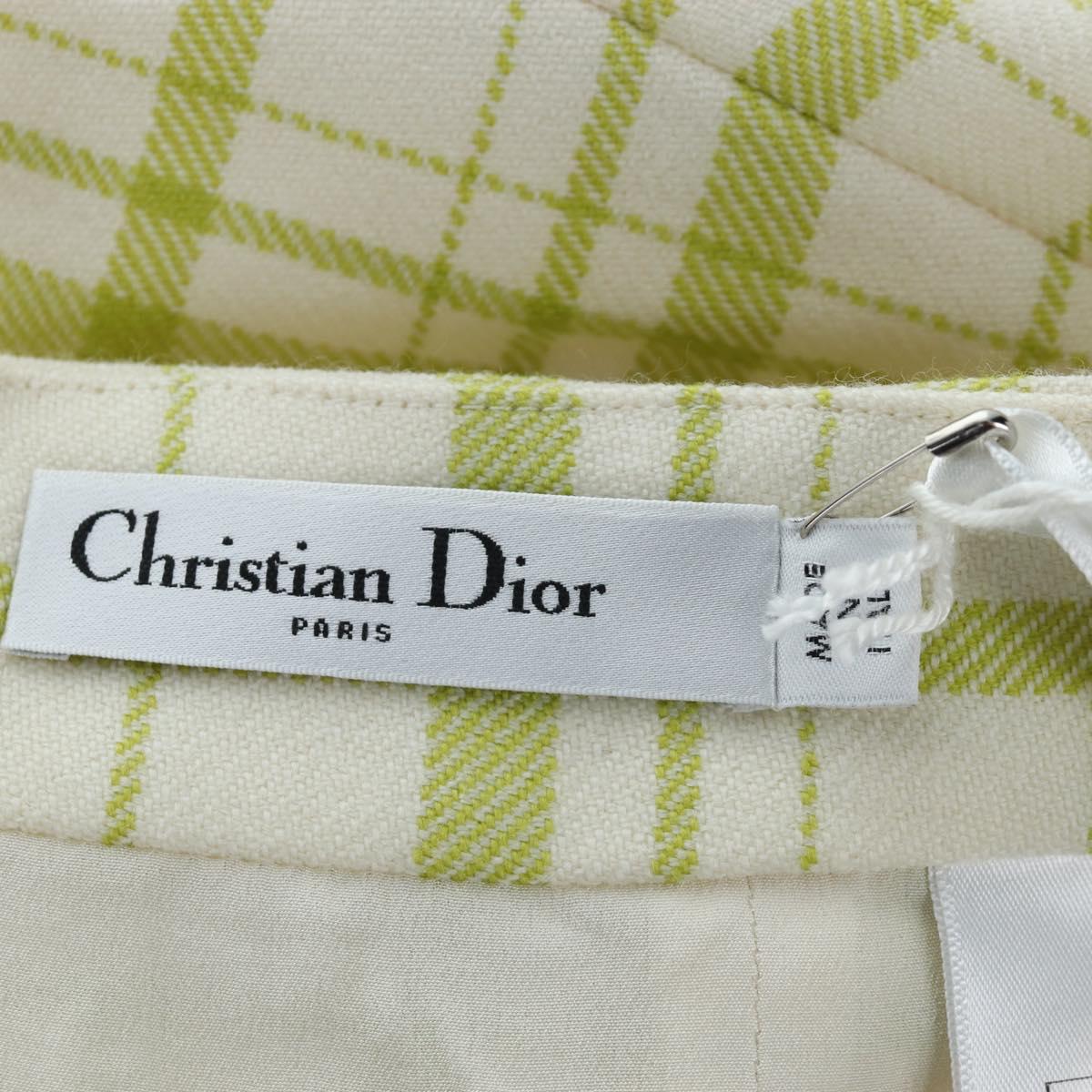 Christian Dior skirt Wool Green Auth 200066V