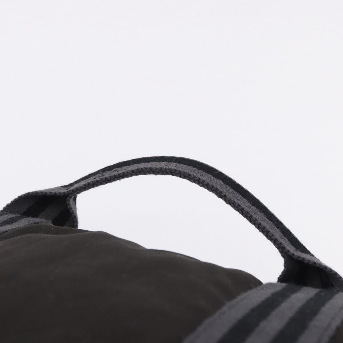 HERMES Fourre Tout Porte Documents Business Bag Canvas Gray Auth 200068A
