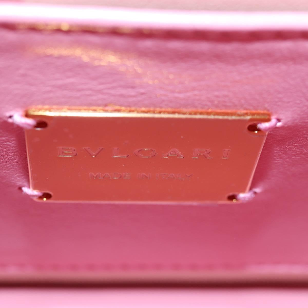 BVLGARI Serpenti Bag Hand Bag Leather 2way Pink Gold Auth 200069SAM