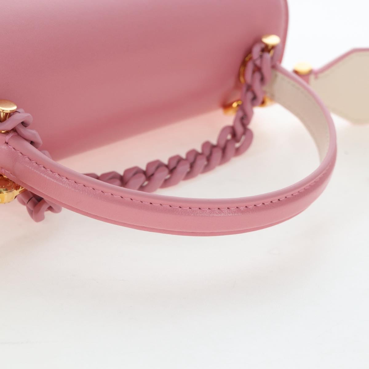 BVLGARI Serpenti Bag Hand Bag Leather 2way Pink Gold Auth 200069SAM