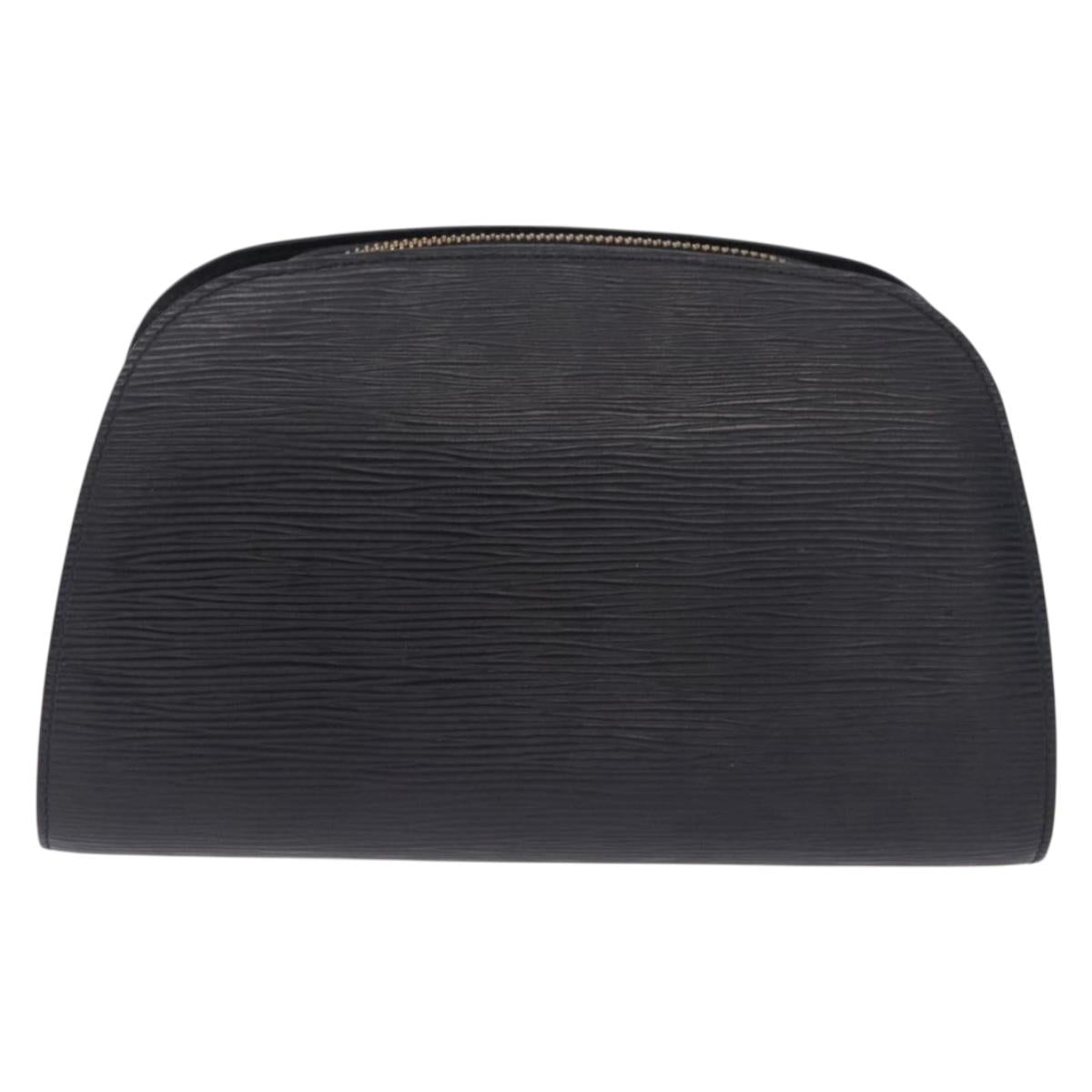 LOUIS VUITTON Epi Dauphine GM Cosmetic Pouch Black M48432 LV Auth 200075