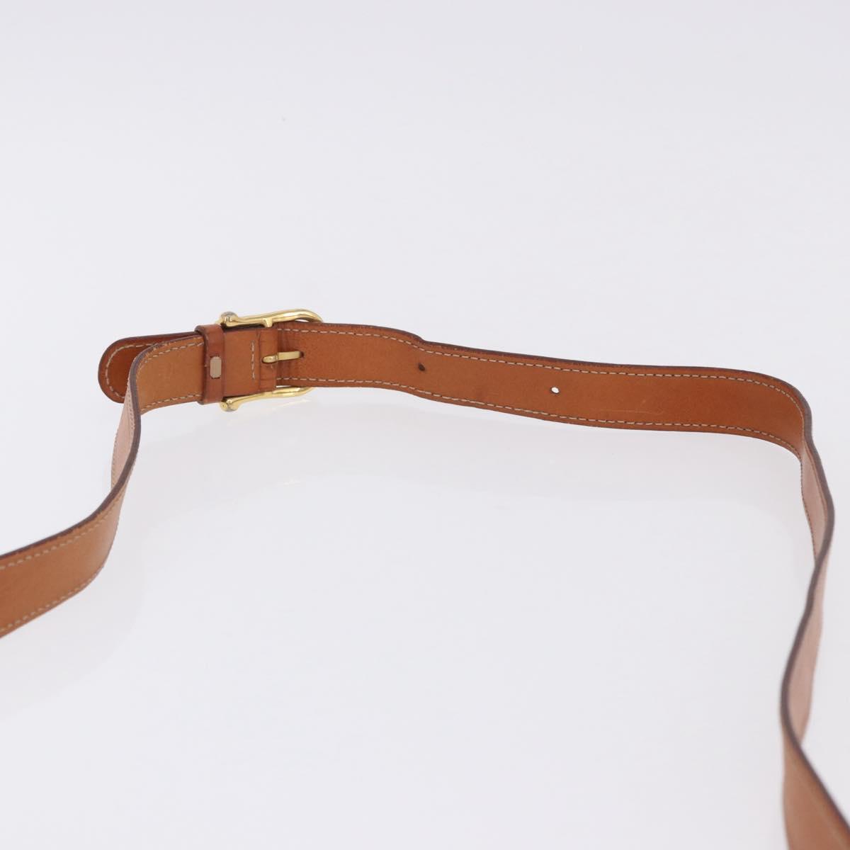 CELINE Macadam Canvas Circle Shoulder Bag PVC Leather Brown Gold Auth 200078A