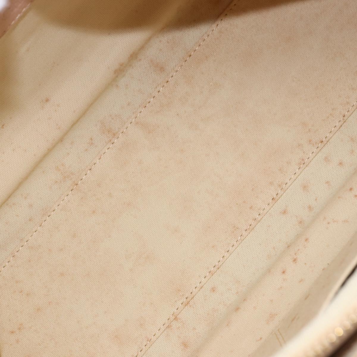 Chloe Hand Bag straw Gold Beige Auth 200083