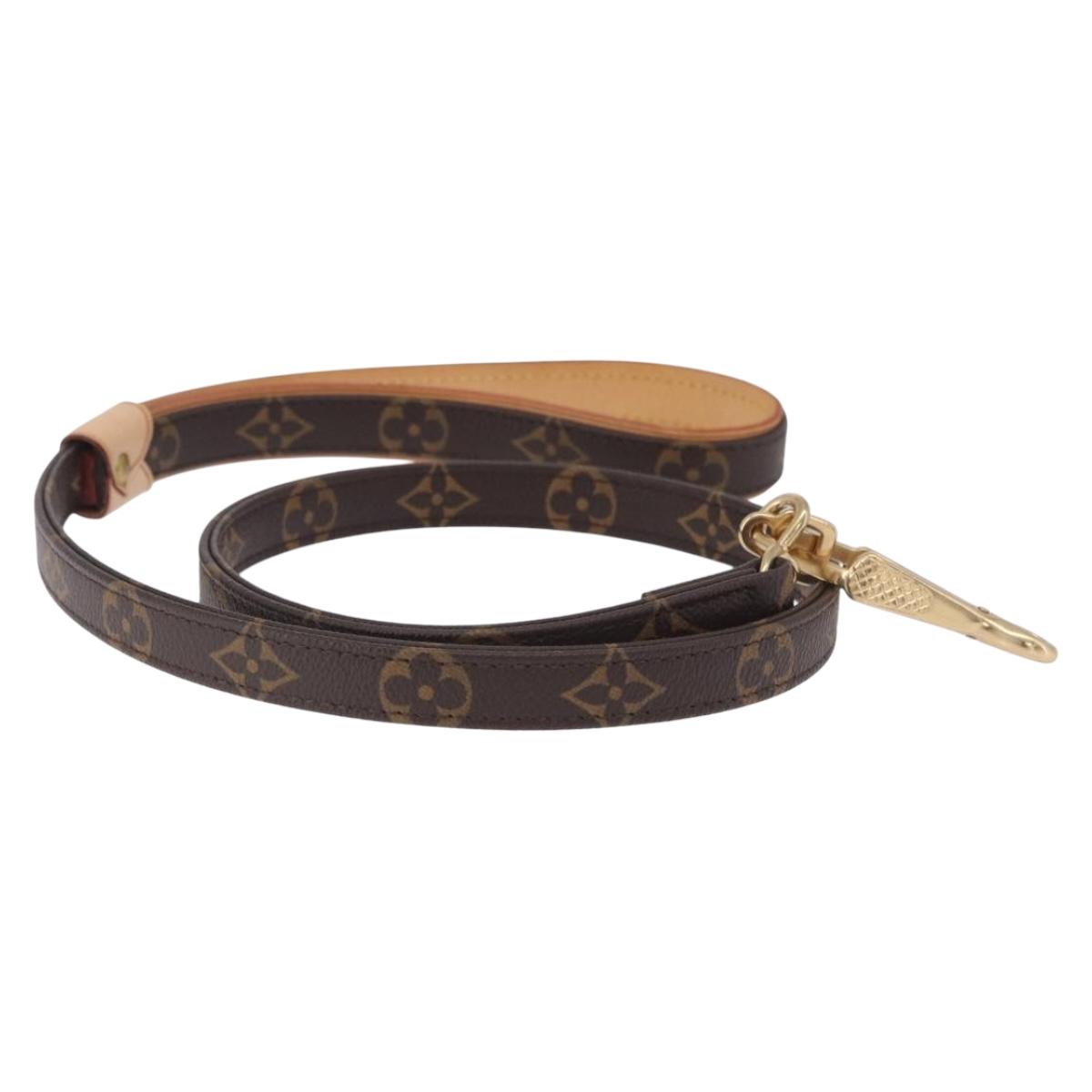 LOUIS VUITTON Monogram Less Baxter MM Dog Leash M58056 LV Auth 200086A