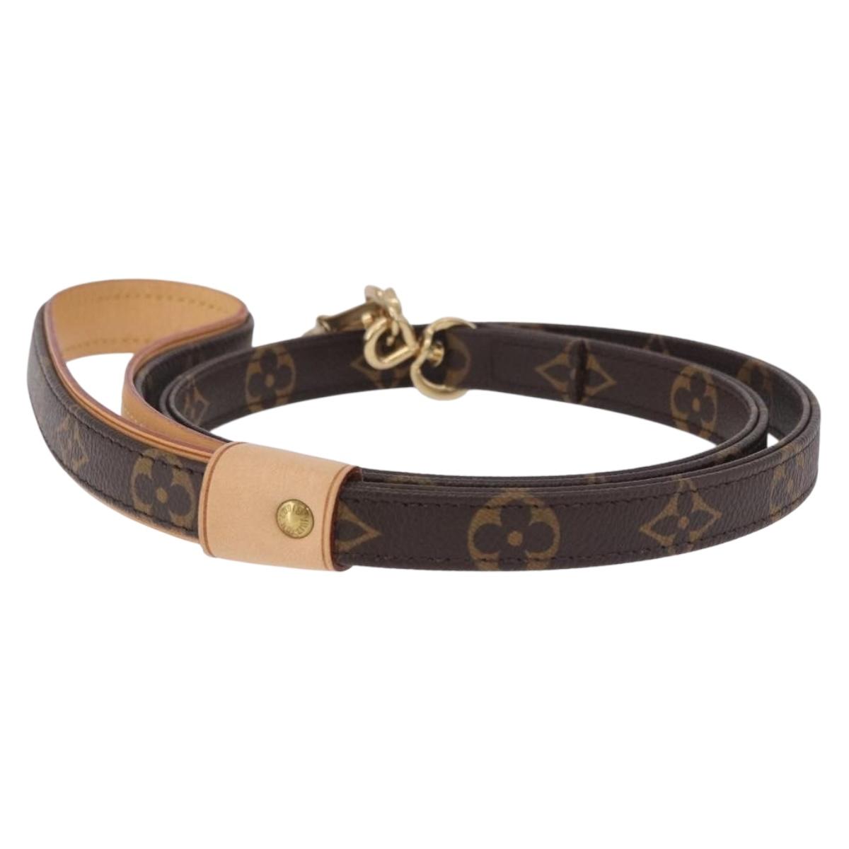 LOUIS VUITTON Monogram Less Baxter MM Dog Leash M58056 LV Auth 200086A