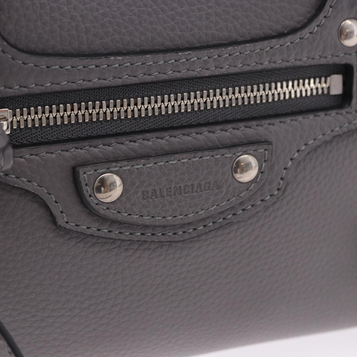 BALENCIAGA Neo Classic City Mini Bag Leather 2way Gray 638524 Auth 200088SAM