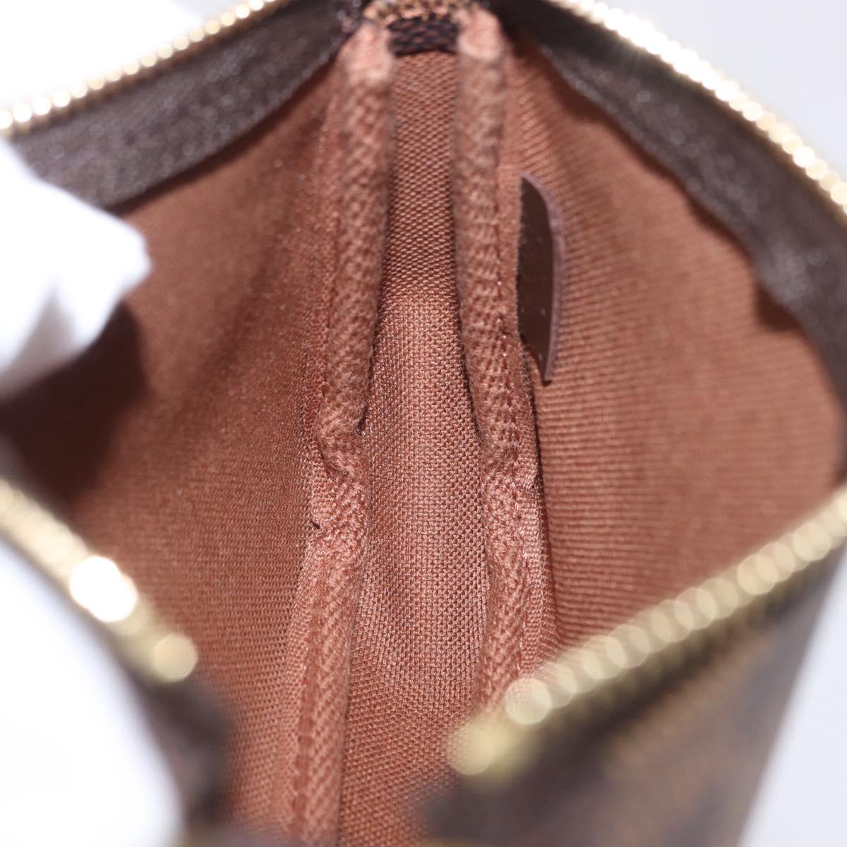 LOUIS VUITTON Monogram Christmas limited Mini Pochette Pouch M41655 Auth 200096M