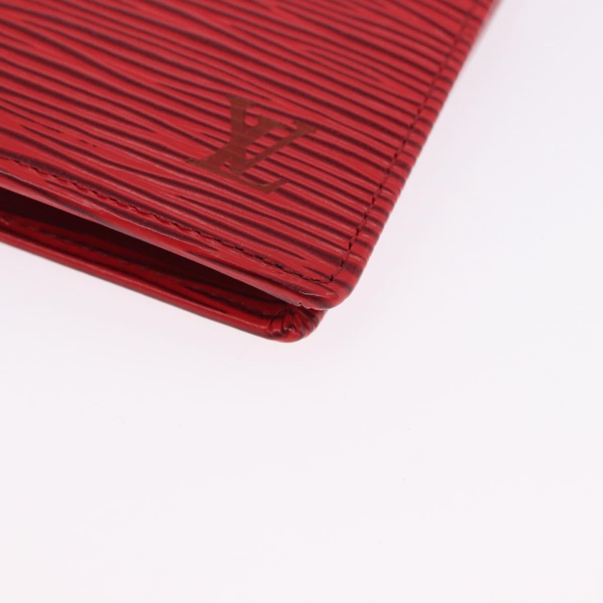 LOUIS VUITTON Epi Porte Billet Cartes Credit Monnaie Red M63547 Auth 200097A