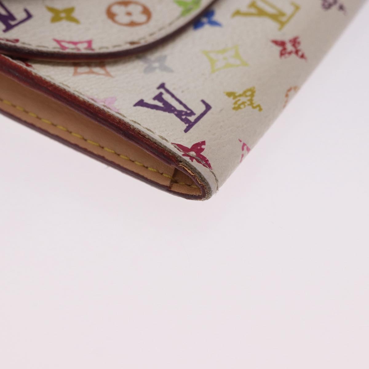 LOUIS VUITTON Multicolor Anvelop Cult De Vuitto Case White M66557 LV Auth 200098