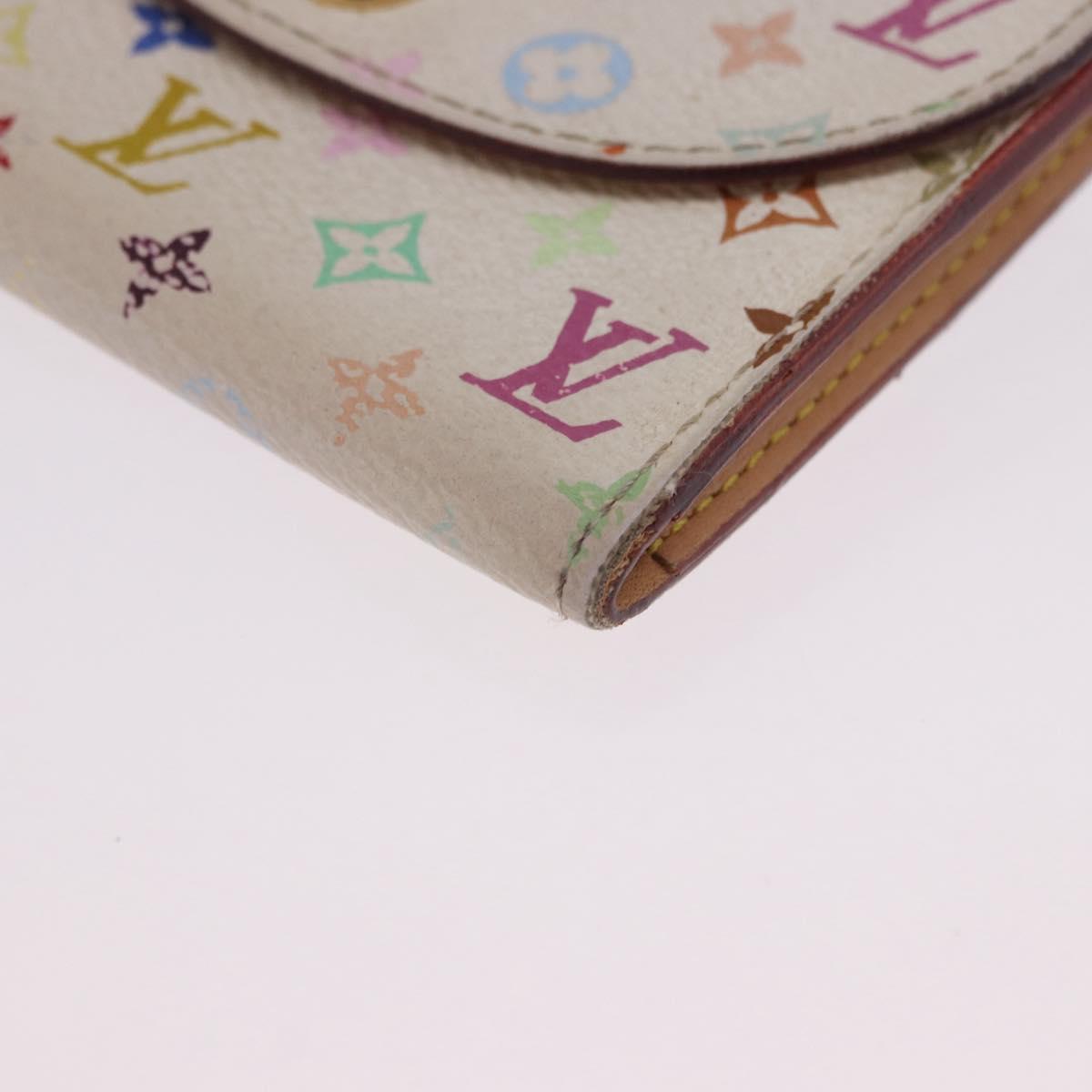 LOUIS VUITTON Multicolor Anvelop Cult De Vuitto Case White M66557 LV Auth 200098