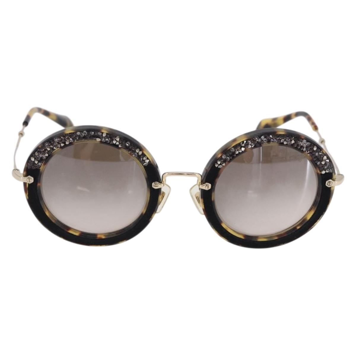 Miu Miu Sunglasses plastic Brown Auth 200100M