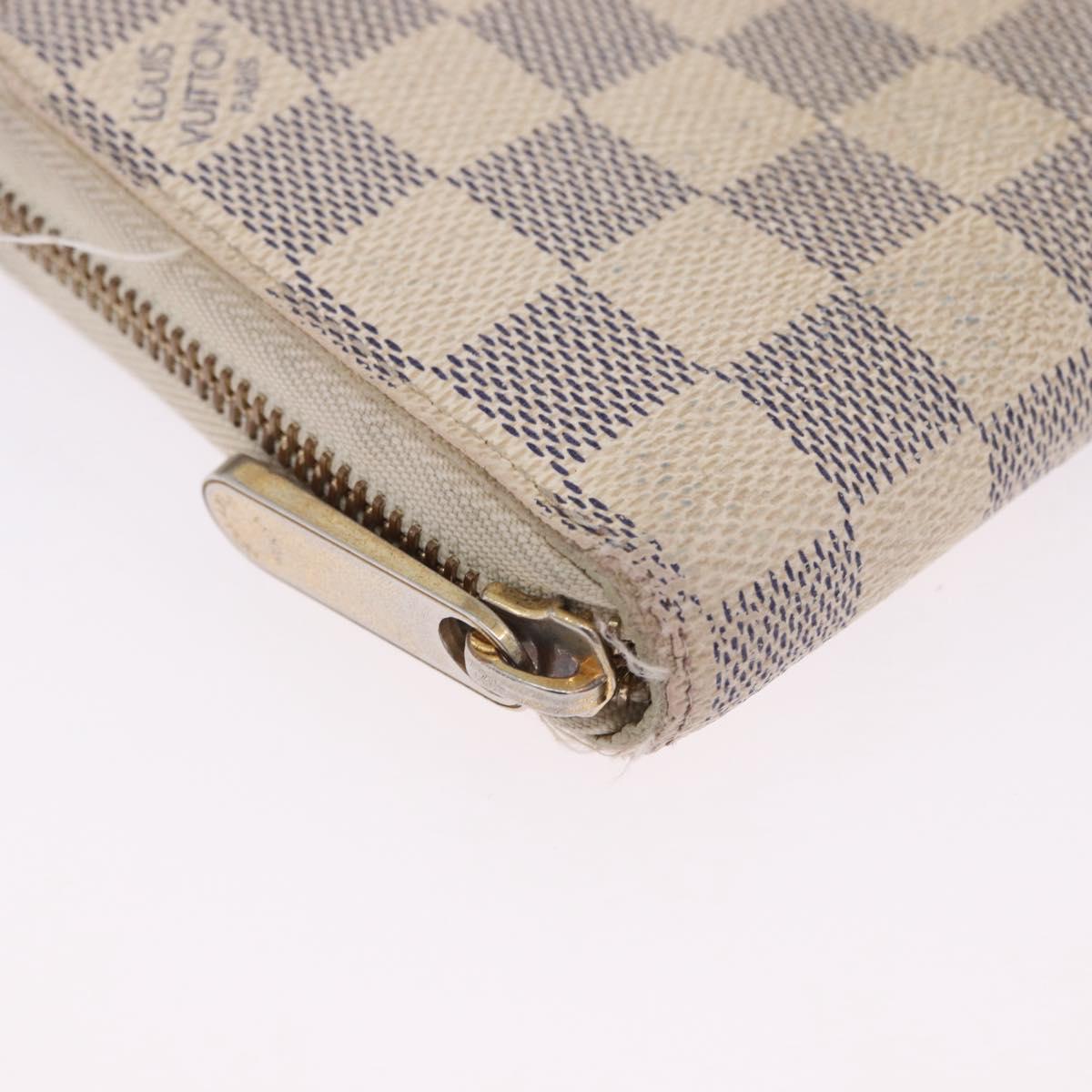 LOUIS VUITTON Damier Azur Zippy Wallet Long Wallet N60019 LV Auth 200103