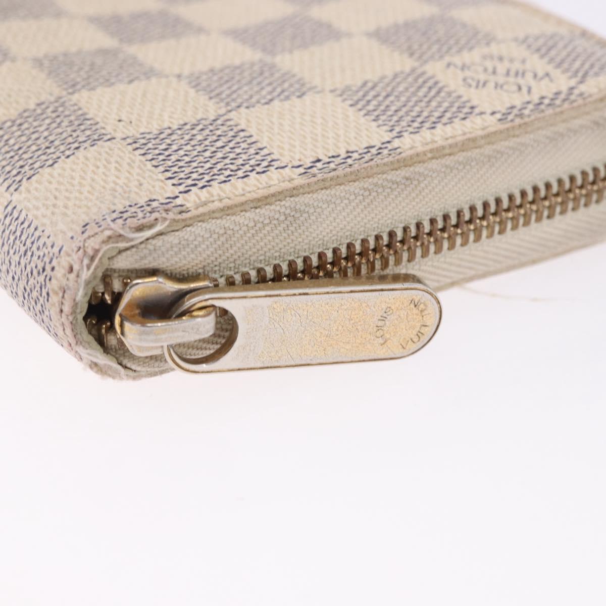 LOUIS VUITTON Damier Azur Zippy Wallet Long Wallet N60019 LV Auth 200103