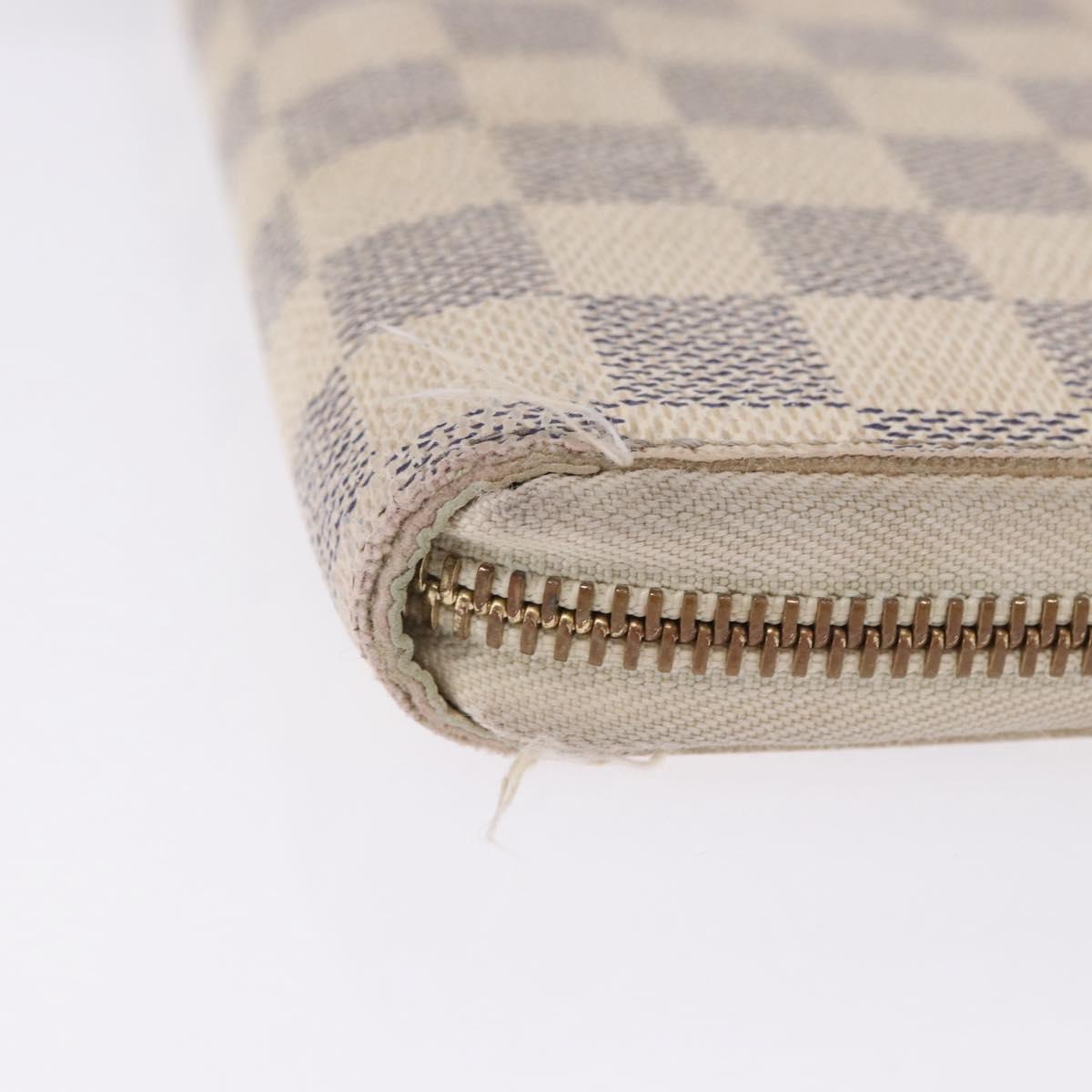LOUIS VUITTON Damier Azur Zippy Wallet Long Wallet N60019 LV Auth 200103