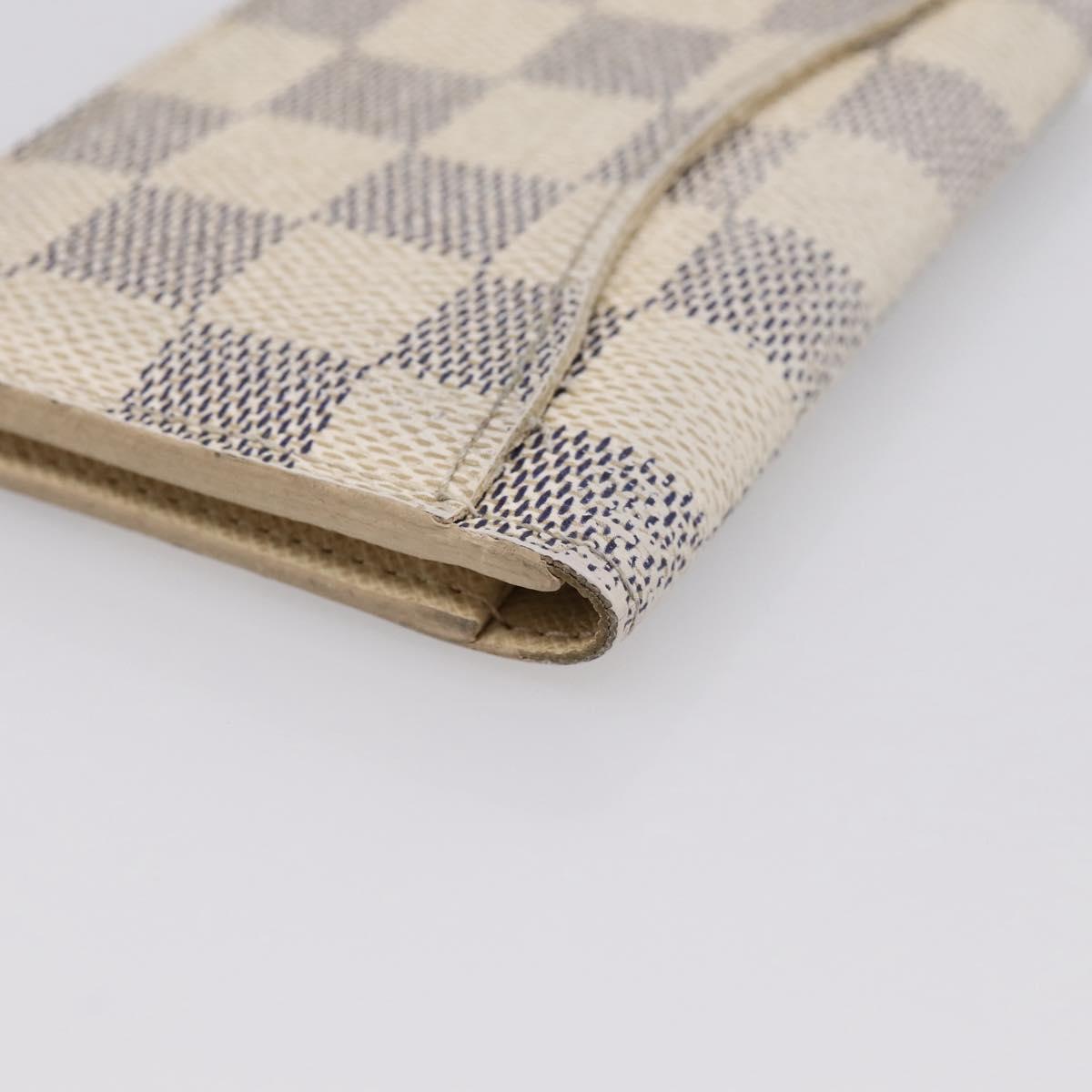 LOUIS VUITTON Damier Azur Organizer Dupoch Card Case N61727 LV Auth 200104