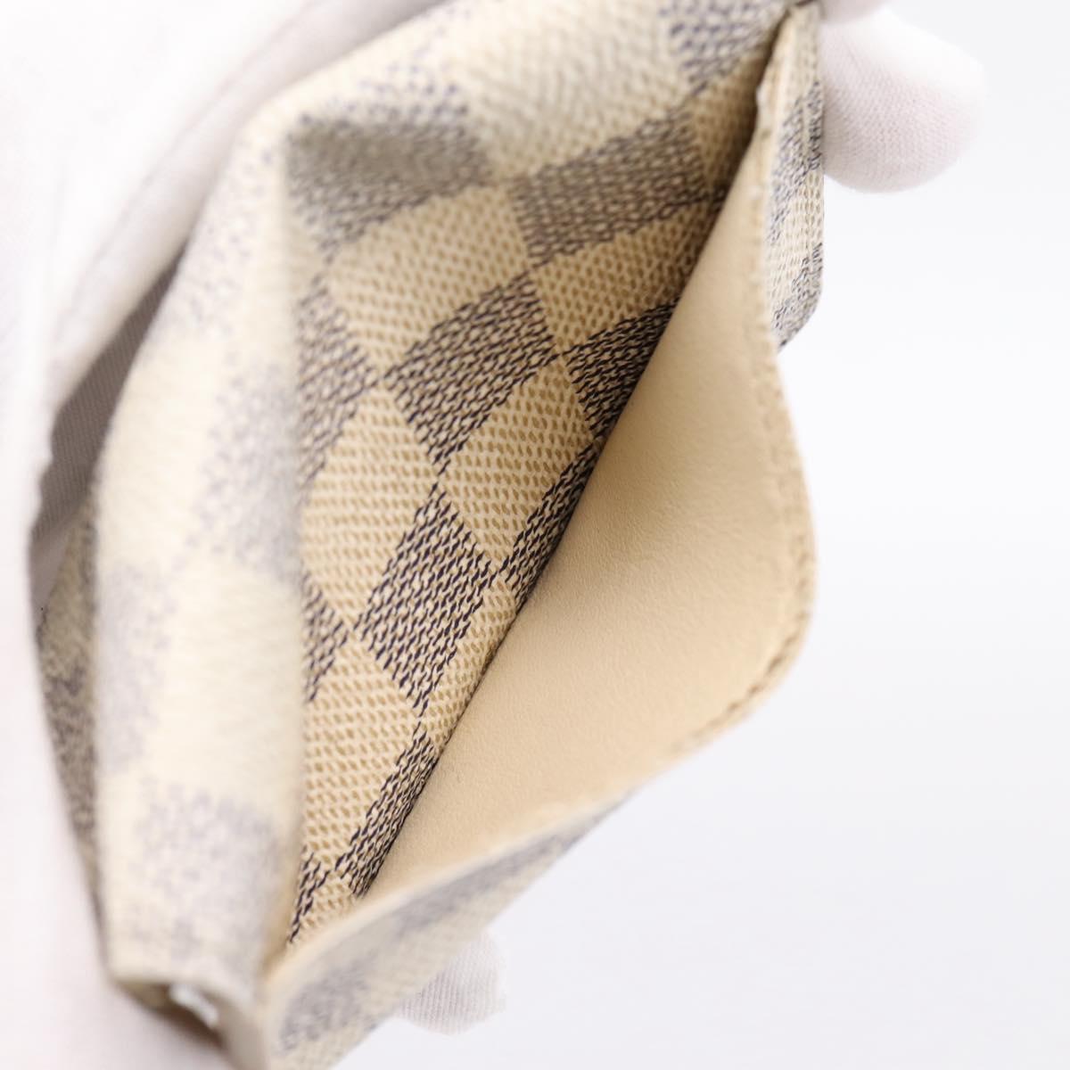 LOUIS VUITTON Damier Azur Organizer Dupoch Card Case N61727 LV Auth 200104
