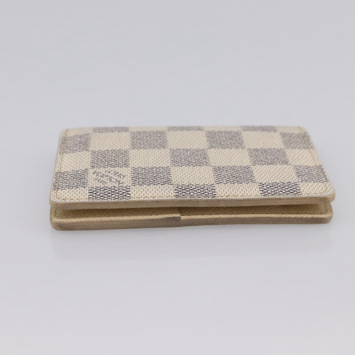 LOUIS VUITTON Damier Azur Organizer Dupoch Card Case N61727 LV Auth 200104