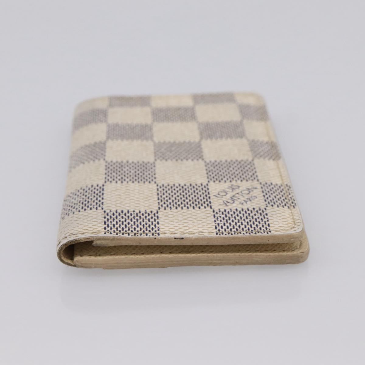 LOUIS VUITTON Damier Azur Organizer Dupoch Card Case N61727 LV Auth 200104
