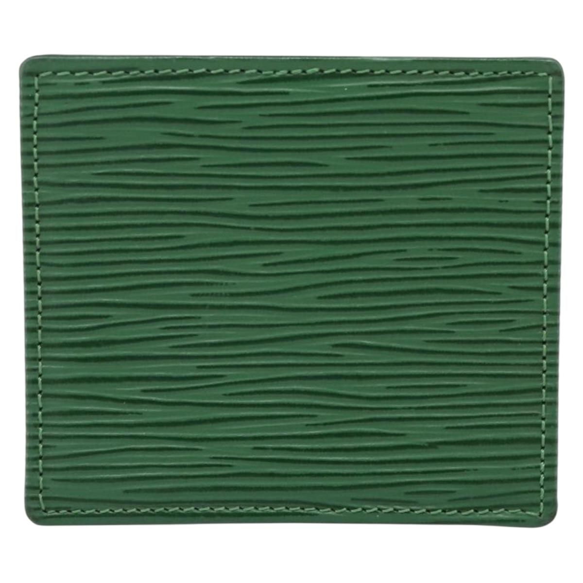 LOUIS VUITTON Epi Porte Monnaie Boite Coin Purse Green M63694 LV Auth 200106V