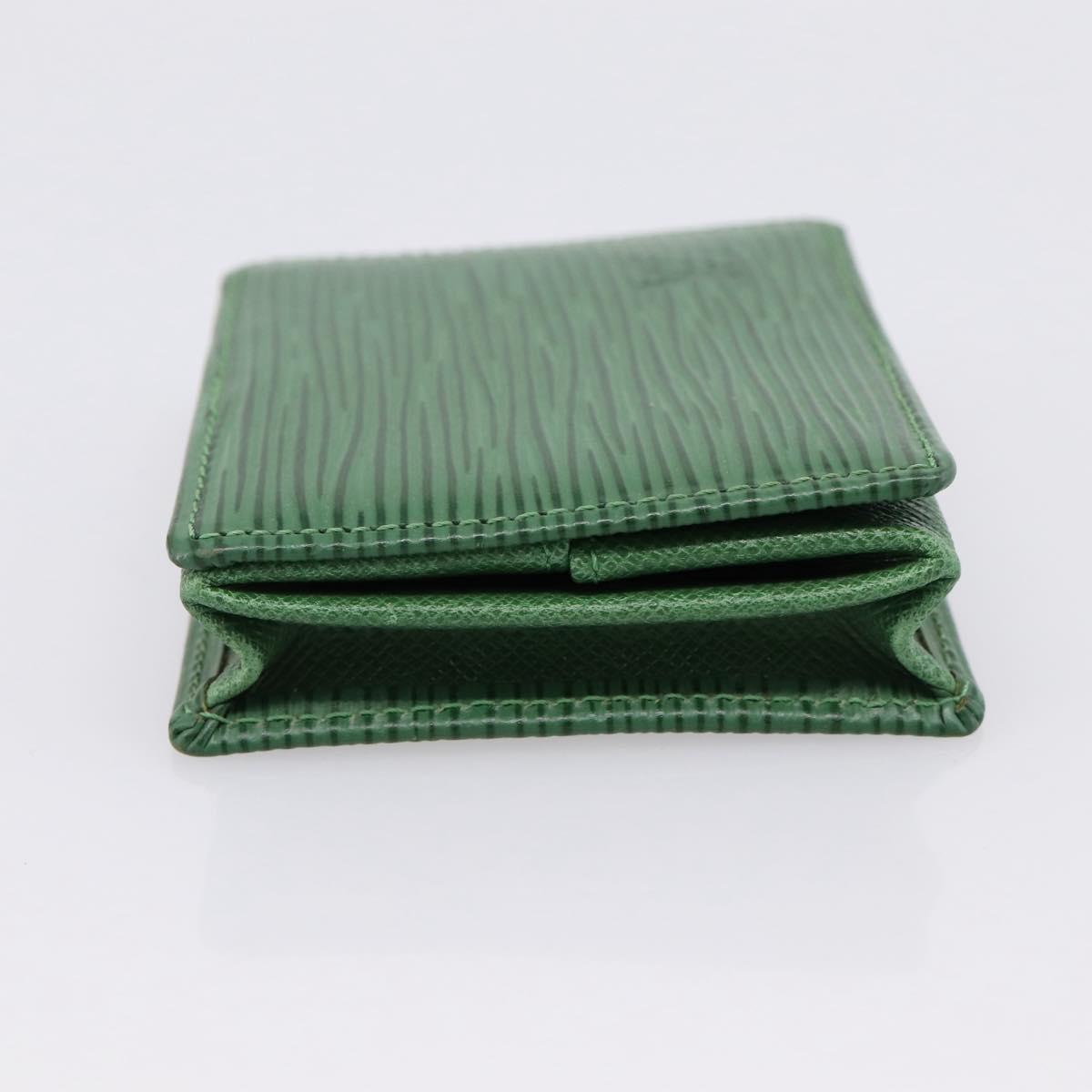 LOUIS VUITTON Epi Porte Monnaie Boite Coin Purse Green M63694 LV Auth 200106V