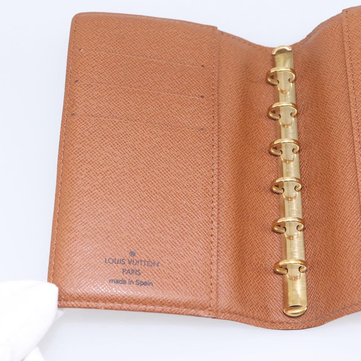 LOUIS VUITTON Monogram Agenda PM Day Planner Cover R20005 LV Auth 200110