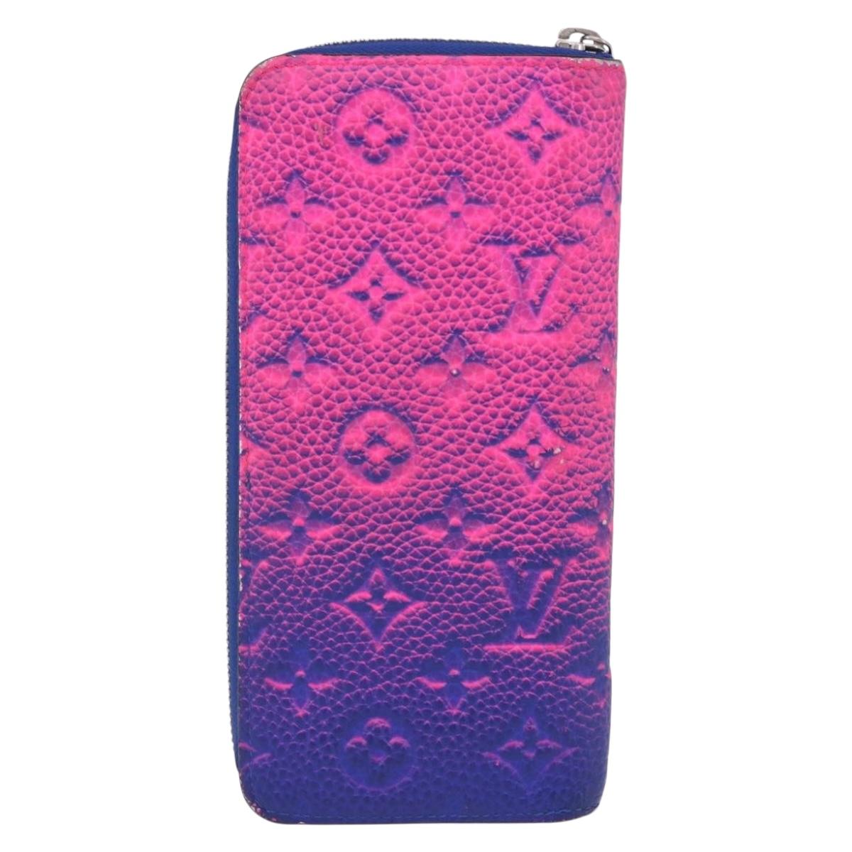 LOUIS VUITTON Taurillon Clemence Illusion Zippy Wallet Vertical Auth 200113V