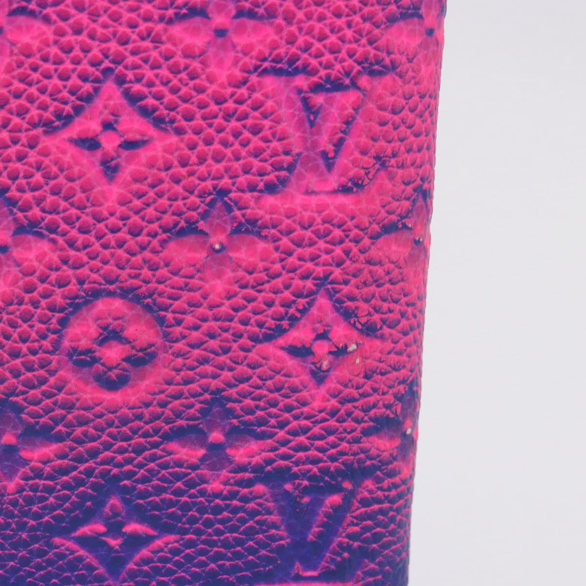 LOUIS VUITTON Taurillon Clemence Illusion Zippy Wallet Vertical Auth 200113V