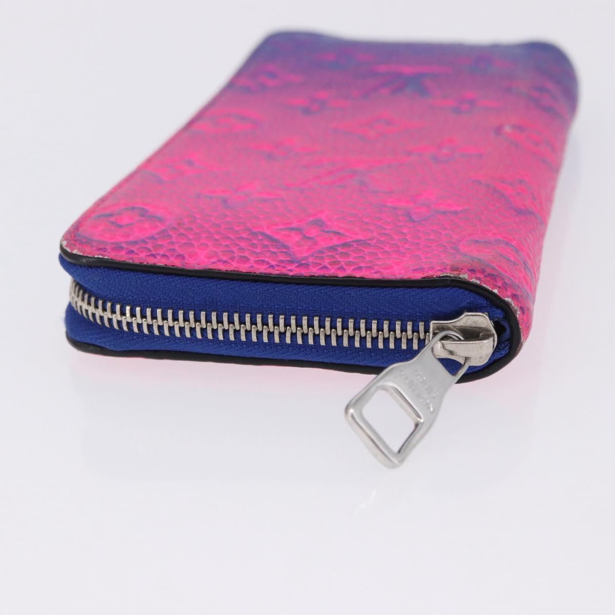 LOUIS VUITTON Taurillon Clemence Illusion Zippy Wallet Vertical Auth 200113V