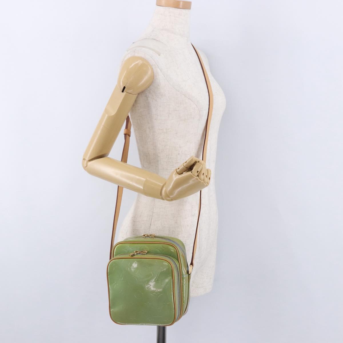 LOUIS VUITTON Monogram Vernis Wooster Shoulder Bag Baby Blue LV Auth 200134