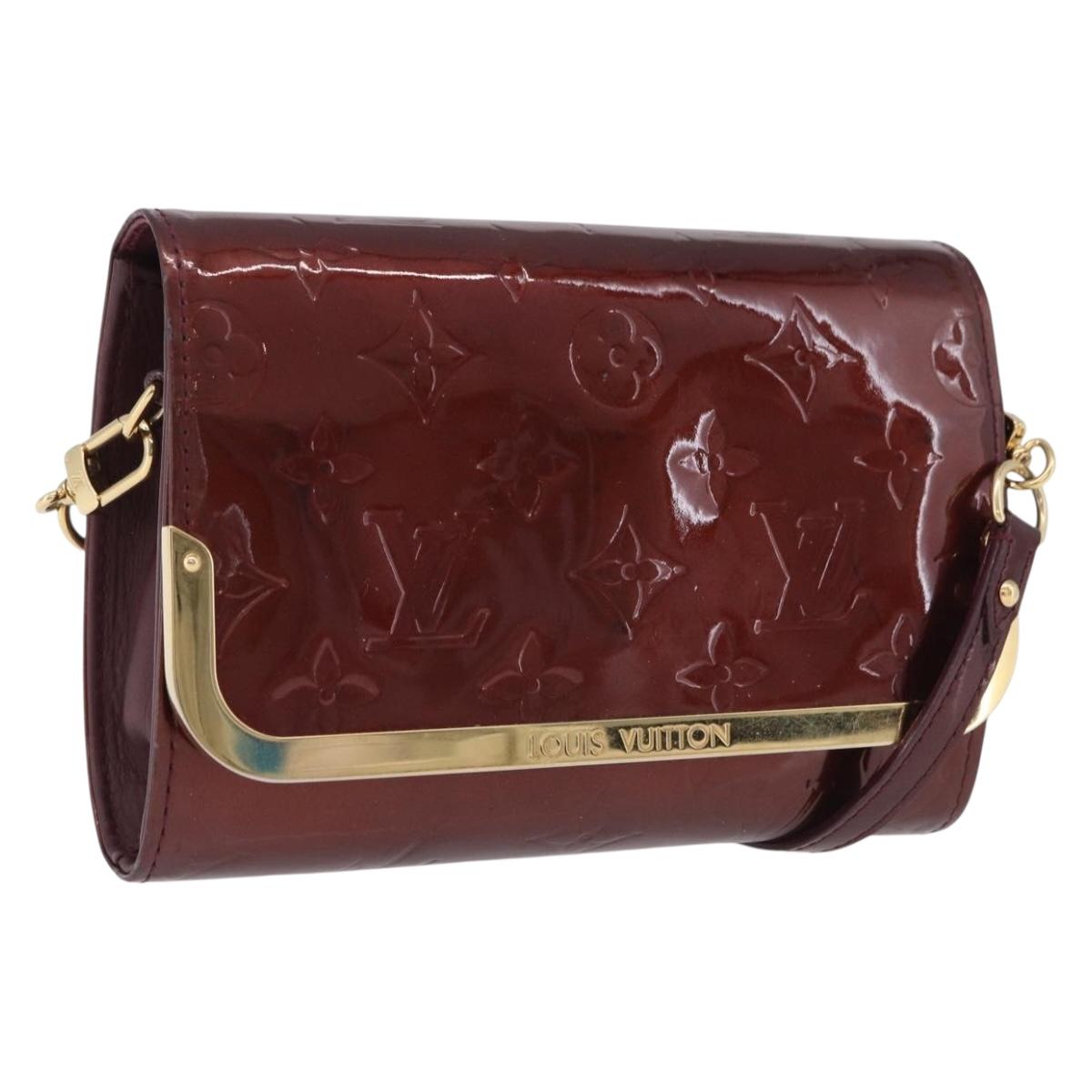 LOUIS VUITTON Monogram Vernis Rossmore PM Bag Rouge Favist M91547 LV Auth 200137