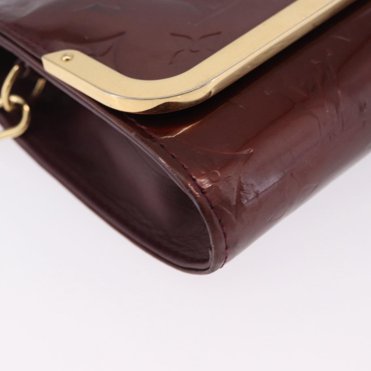 LOUIS VUITTON Monogram Vernis Rossmore PM Bag Rouge Favist M91547 LV Auth 200137