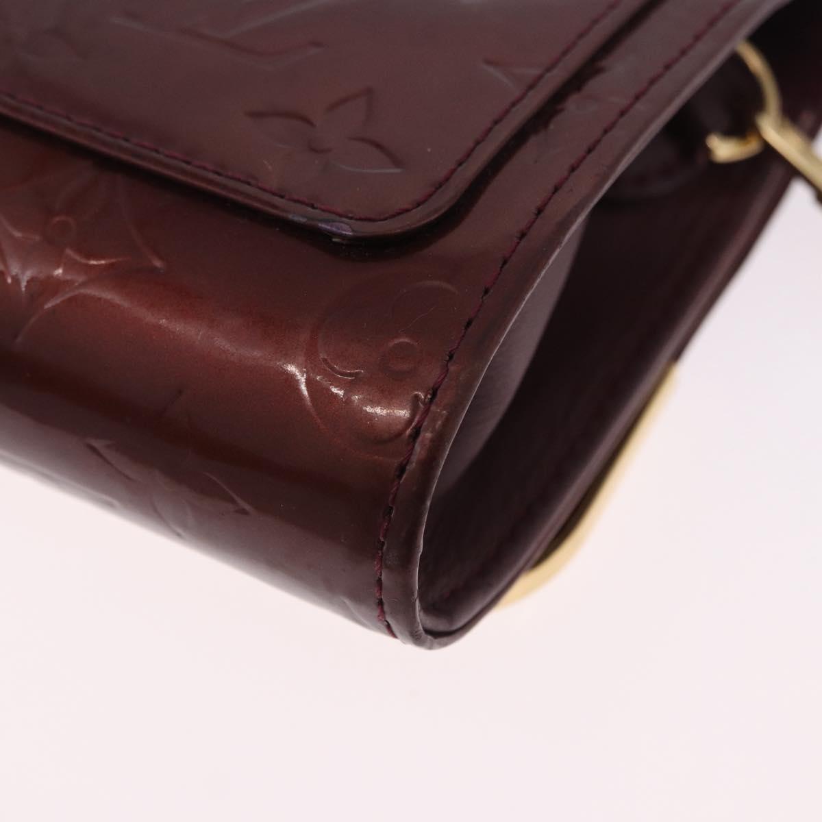 LOUIS VUITTON Monogram Vernis Rossmore PM Bag Rouge Favist M91547 LV Auth 200137