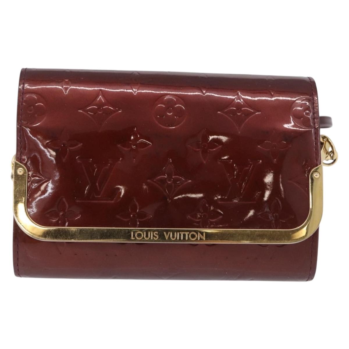 LOUIS VUITTON Monogram Vernis Rossmore PM Bag Rouge Favist M91547 LV Auth 200137