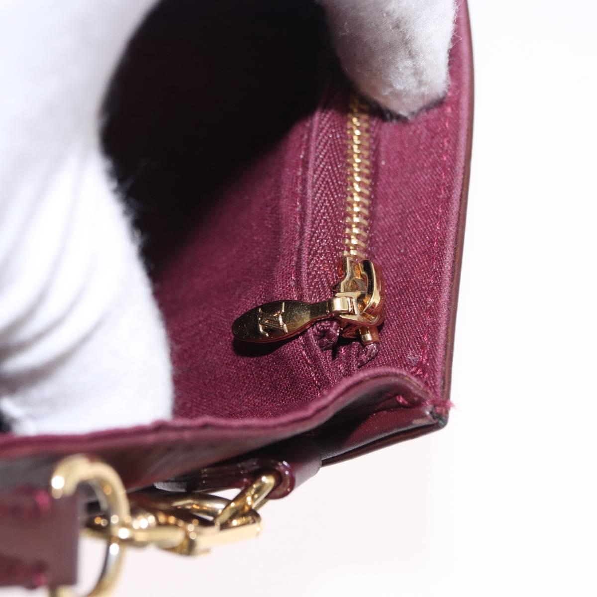 LOUIS VUITTON Monogram Vernis Rossmore PM Bag Rouge Favist M91547 LV Auth 200137
