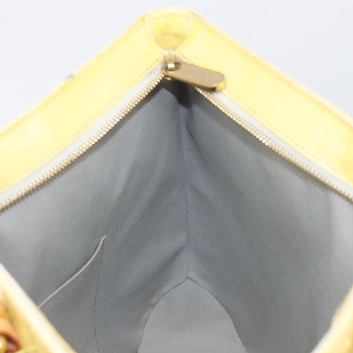 LOUIS VUITTON Monogram Vernis Brentwood Hand Bag Perle M91512 LV Auth 200140