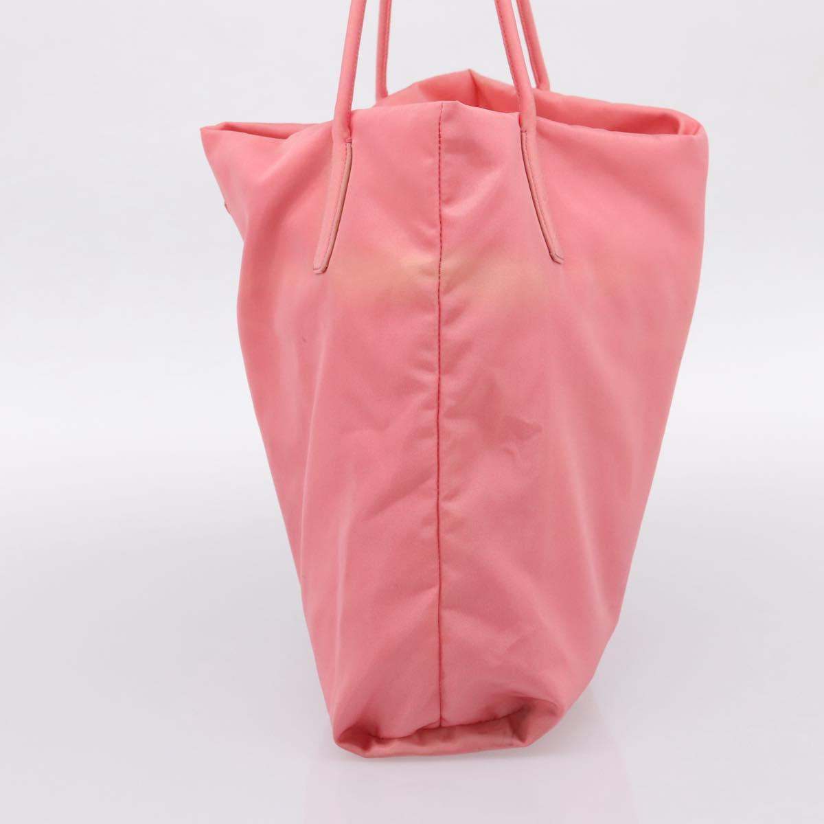 PRADA Tote Bag Nylon Pink Auth 200144