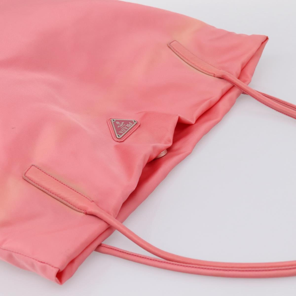 PRADA Tote Bag Nylon Pink Auth 200144